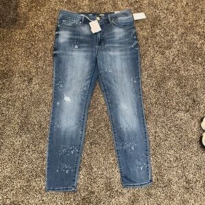Distressed Blue Denim Jeans